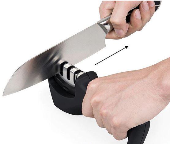 Кухонная трехступенчатая точилка для ножей