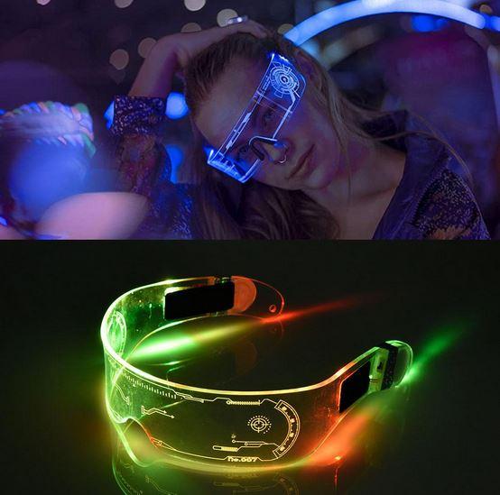 Специфические красочный очки с подсветкой с алиэкспресс